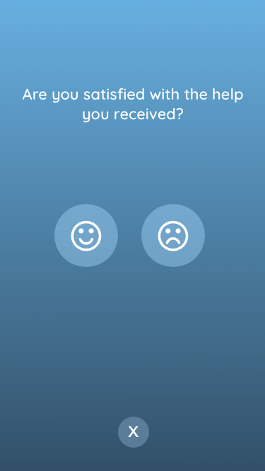 This image shows the'user feedback' screen from the app.